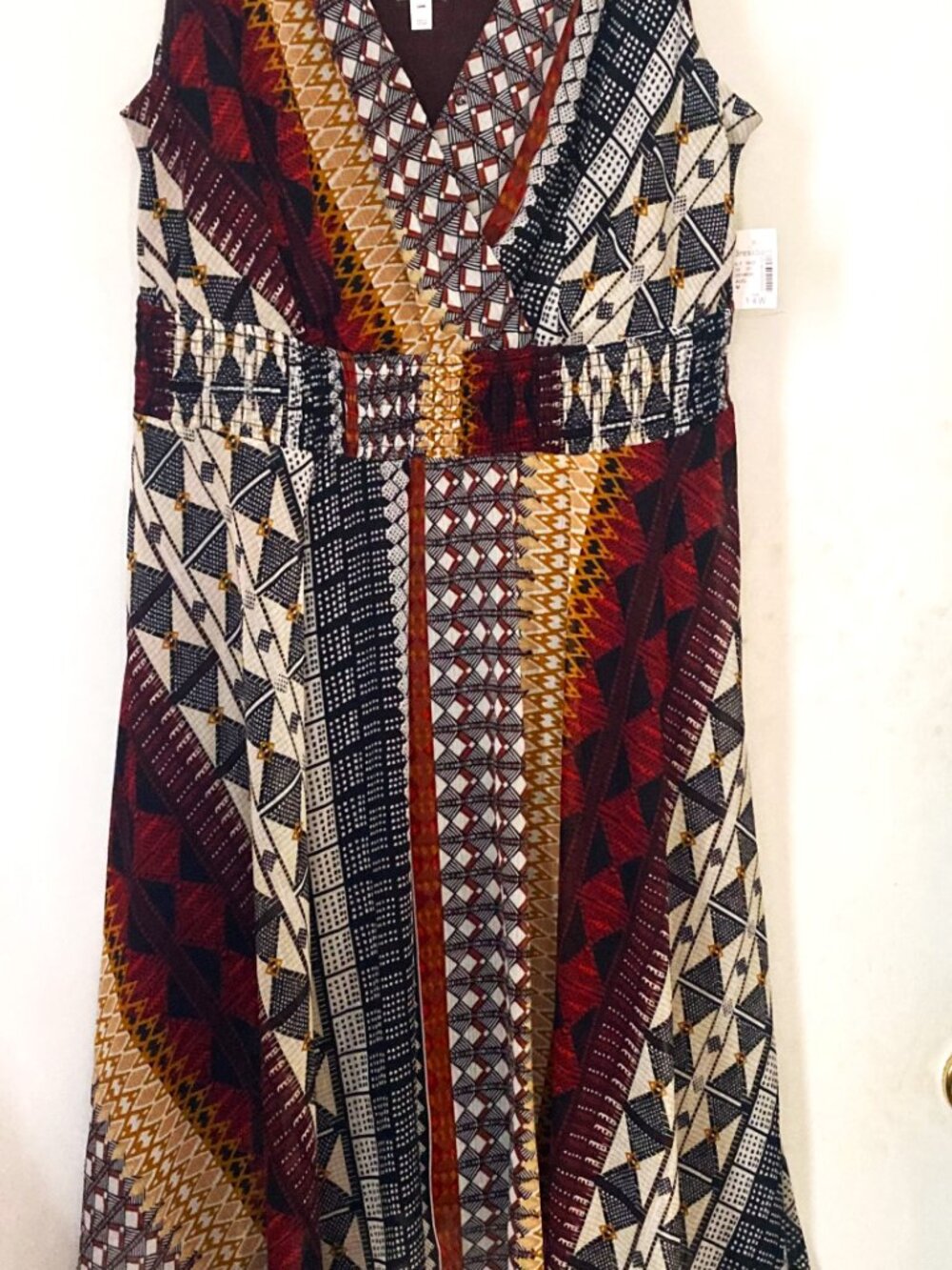 New Dress Barn Women's Dress Sz 14W Runway V-Neck Sleeveless Dress 14W with Tag
